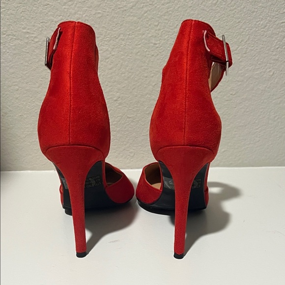 Red Ankle Strap Heels - Picture 3 of 3